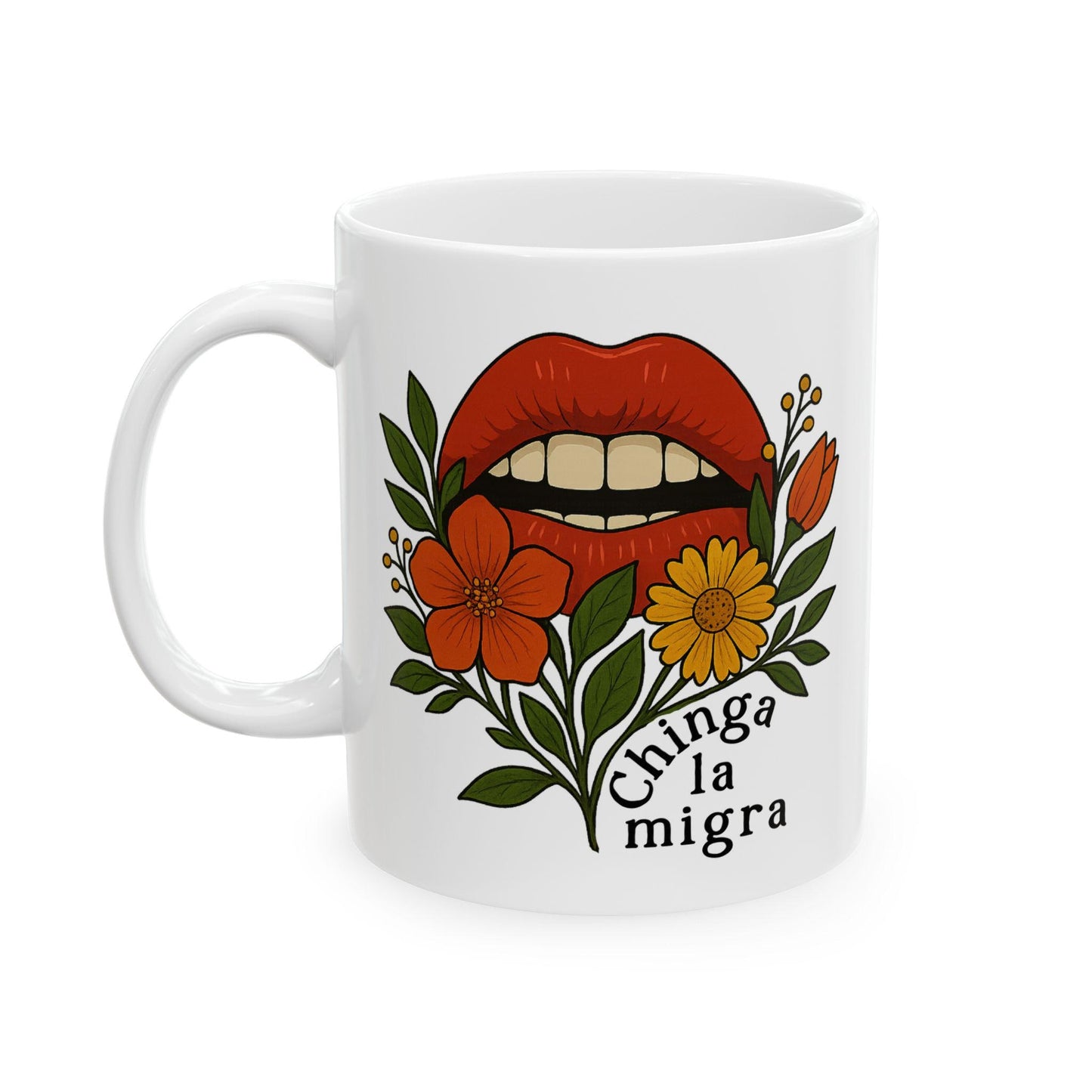 Chinga La Migra Mug Fuck ICE Coffee Cup Abolish ICE Merch No Human Is Illegal Mug Fuck Fascism Merch Anti Trump Gift Idea Chinga Tu MAGA Mug