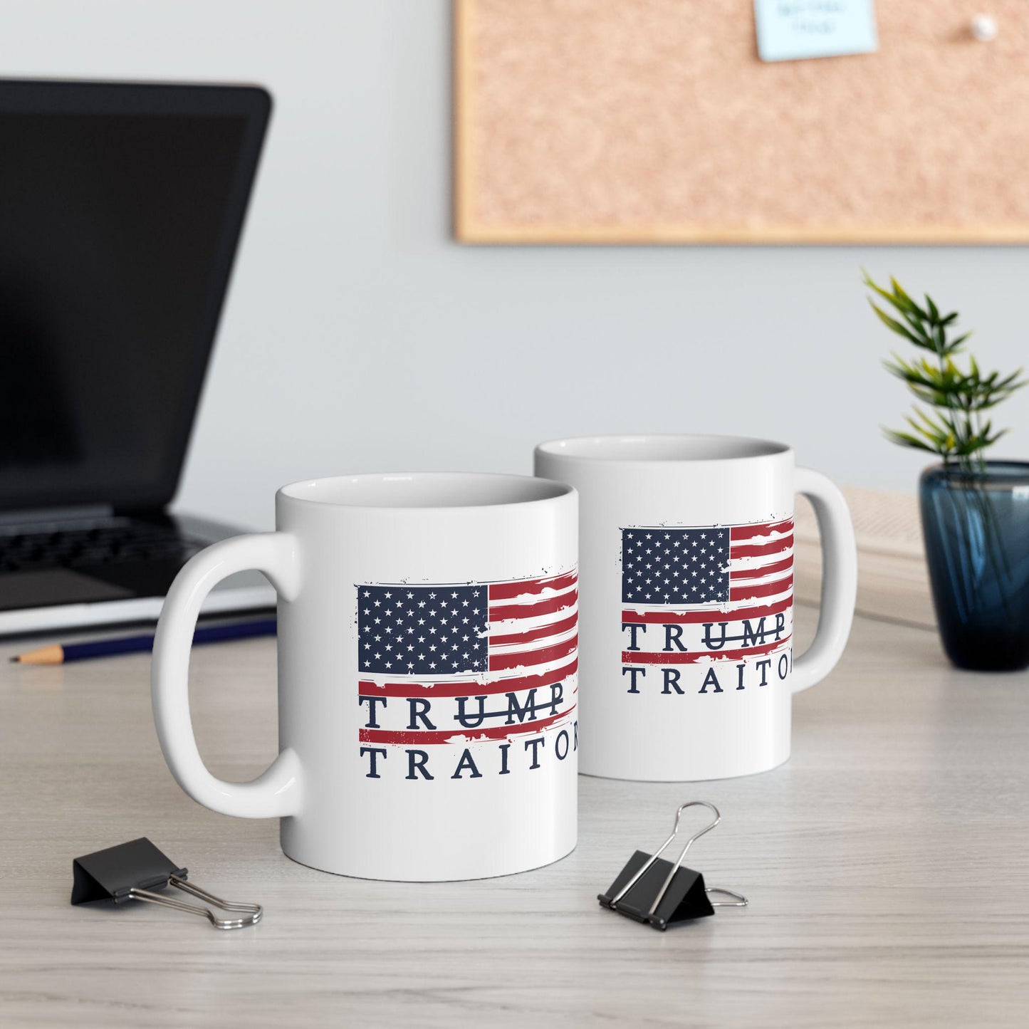 Trump Is A Traitor Coffee Mug Anti Trump Coffee Cup Pro Democracy Merch Democrat Gift Idea Anti MAGA Mug Political Gift Not My President Mug