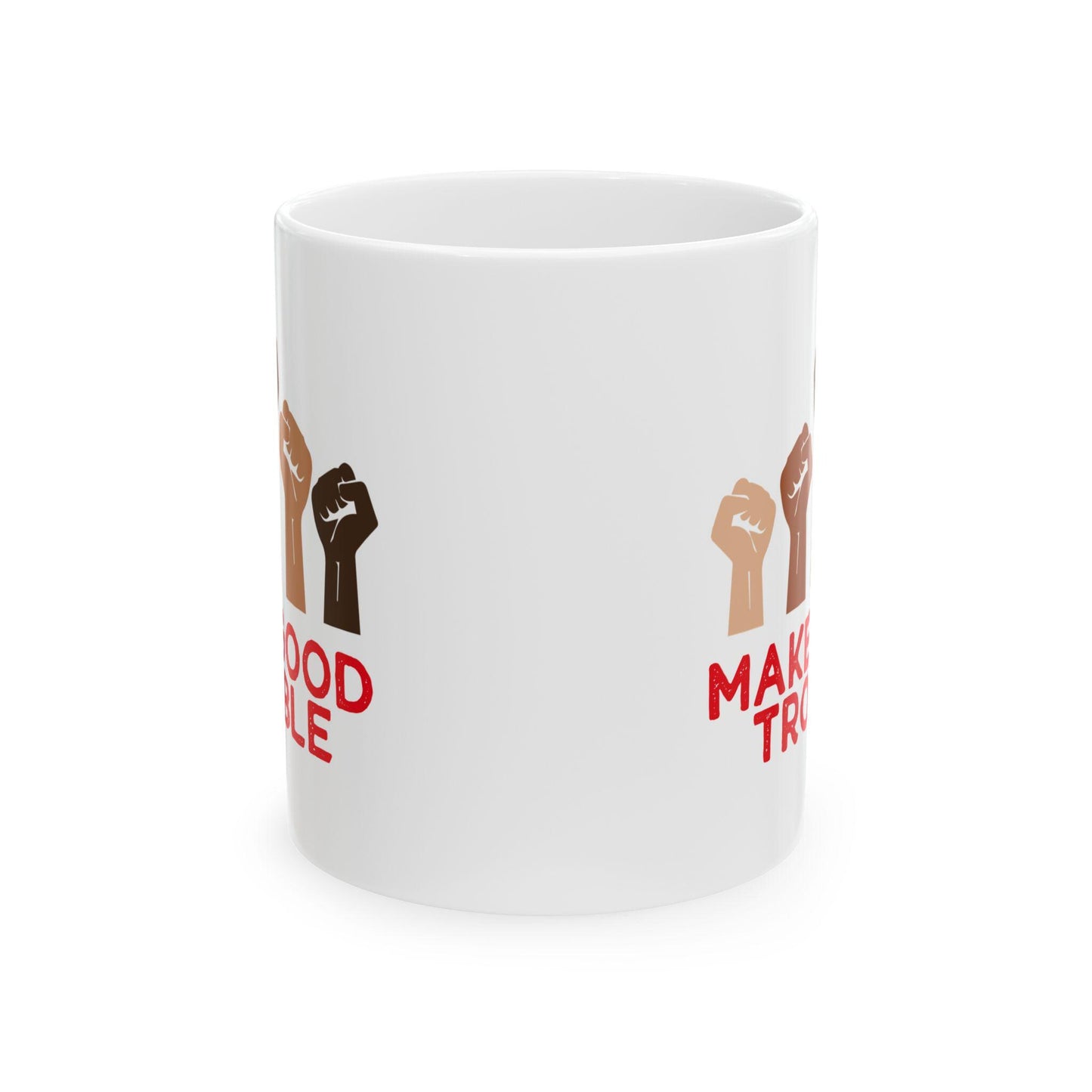 Make Good Trouble Anti Fascism Mug Save Democracy Coffee Cup John Lewis Merch Activist Gift Idea Fuck Trump Anti Fascism Merch Fuck ICE Mug