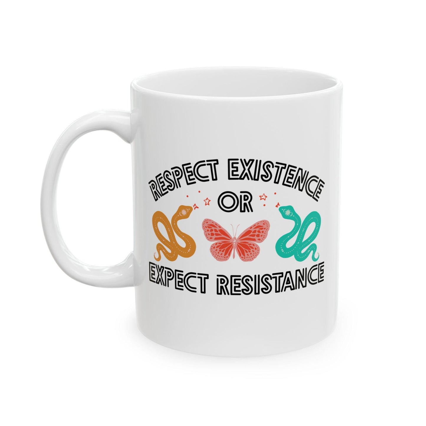 Respect Existence or Expect Resistance Mug Protect The Dolls Merch Trans Rights Mug Anti Fascism Coffee Cup Activist Gift Idea Leftist Mug