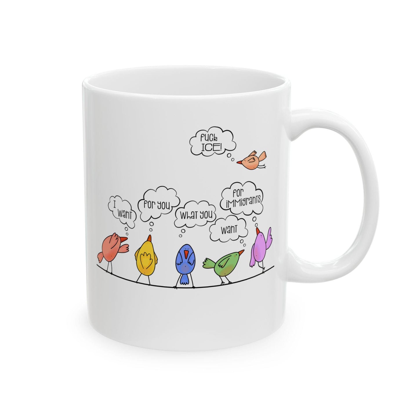 I Want For You What You Want For Immigrants...Fuck ICE Mug Defend Immigrant Rights Merch Social Justice Mug Leftist Gift Idea Fuck Trump