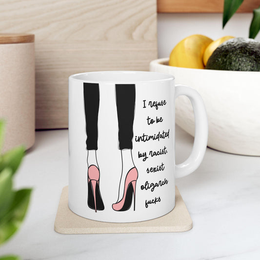 Fuck the Oligarchy mug anti Trump coffee cup feminist gift idea anti racism merch no kings mug fuck Trump gift leftist merch anti Trump mug