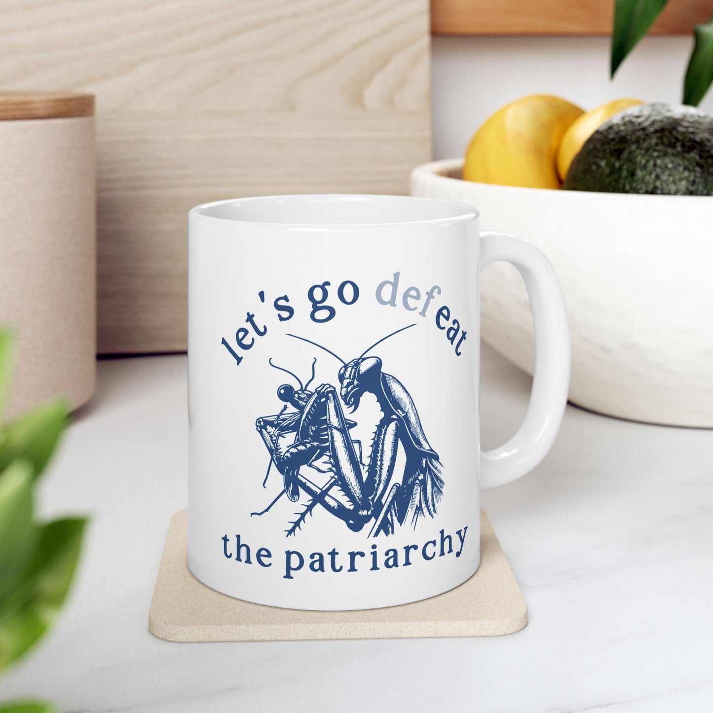 Defeat The Patriarchy Funny Feminist Mug Womens Empowerment Coffee Cup Feminine Rage Era Gift Idea Pro Choice Merch Fuck Trump Mug Activist