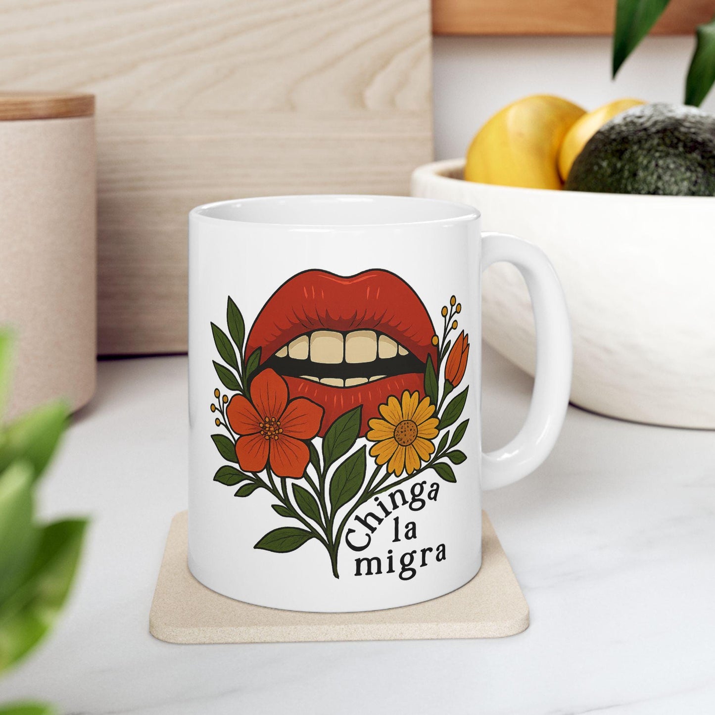 Chinga La Migra Mug Fuck ICE Coffee Cup Abolish ICE Merch No Human Is Illegal Mug Fuck Fascism Merch Anti Trump Gift Idea Chinga Tu MAGA Mug