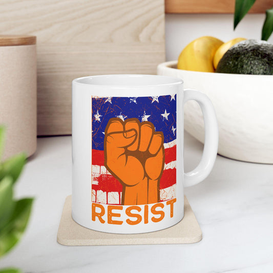 Resist Anti Fascism Mug Anti Trump Coffee Cup Social Justice Merch Activist Gift Idea Political Protest Mug No Kings Protest Pro Democracy