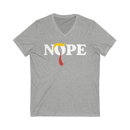 Nope Anti Trump V-Neck Shirt Funny Anti MAGA Tee FDT Shirt Not My President Merch Resist Fascism Shirt No Kings Protest Tee Pro Democracy
