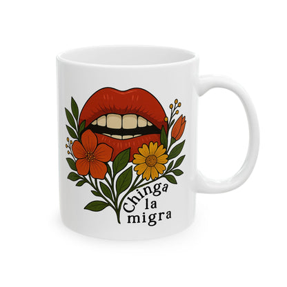 Chinga La Migra Mug Fuck ICE Coffee Cup Abolish ICE Merch No Human Is Illegal Mug Fuck Fascism Merch Anti Trump Gift Idea Chinga Tu MAGA Mug