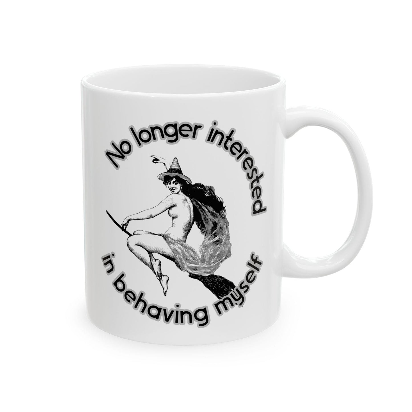 No Longer Interested In Behaving Myself Witchy Feminist Mug Girls Will Be Girls Coffee Cup Feminist Halloween Gift Idea Hex The Patriarchy