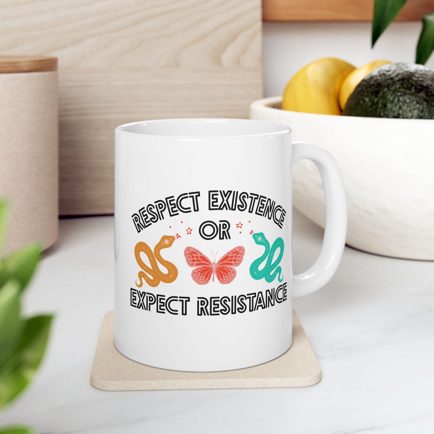 Respect Existence or Expect Resistance Mug Protect The Dolls Merch Trans Rights Mug Anti Fascism Coffee Cup Activist Gift Idea Leftist Mug