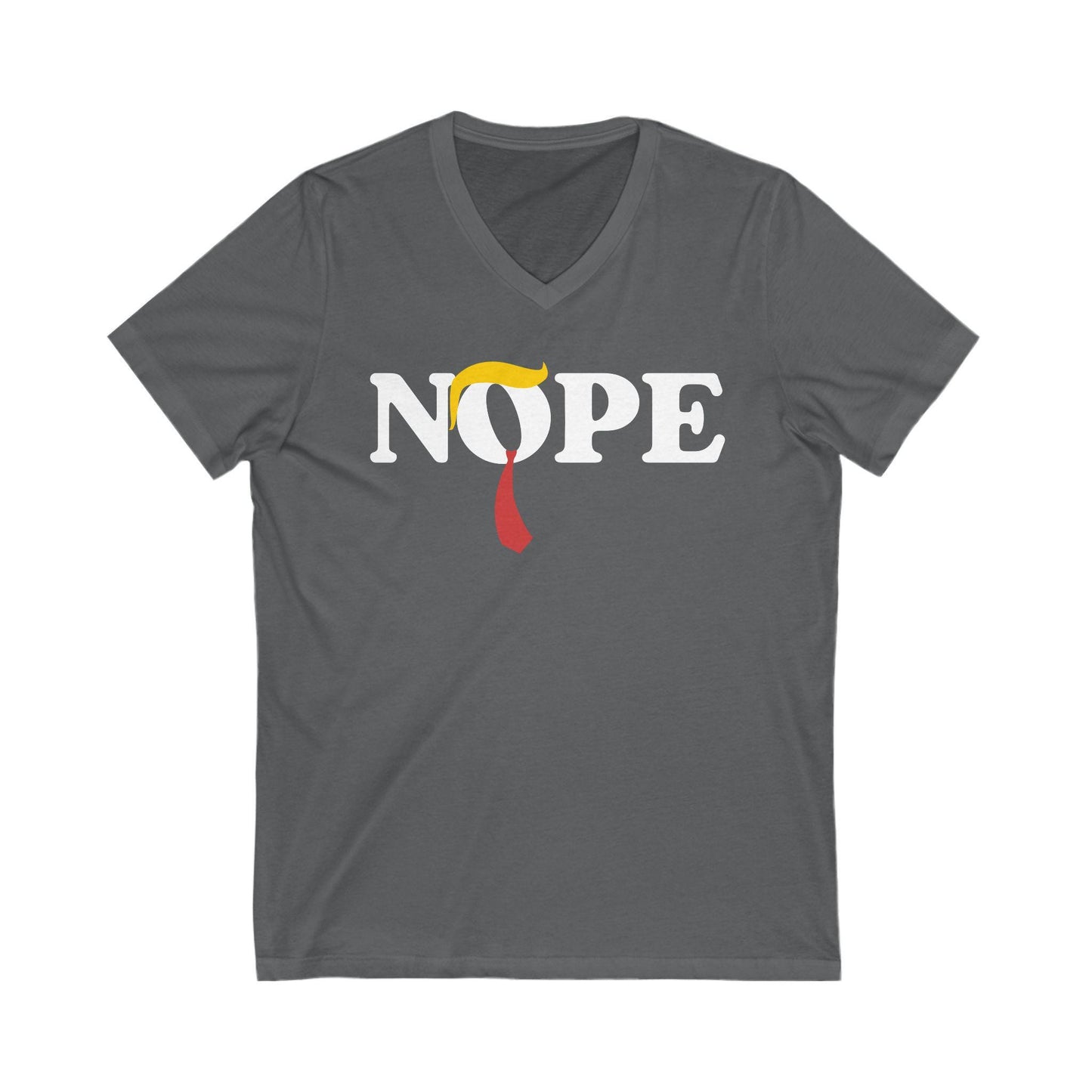 Nope Anti Trump V-Neck Shirt Funny Anti MAGA Tee FDT Shirt Not My President Merch Resist Fascism Shirt No Kings Protest Tee Pro Democracy