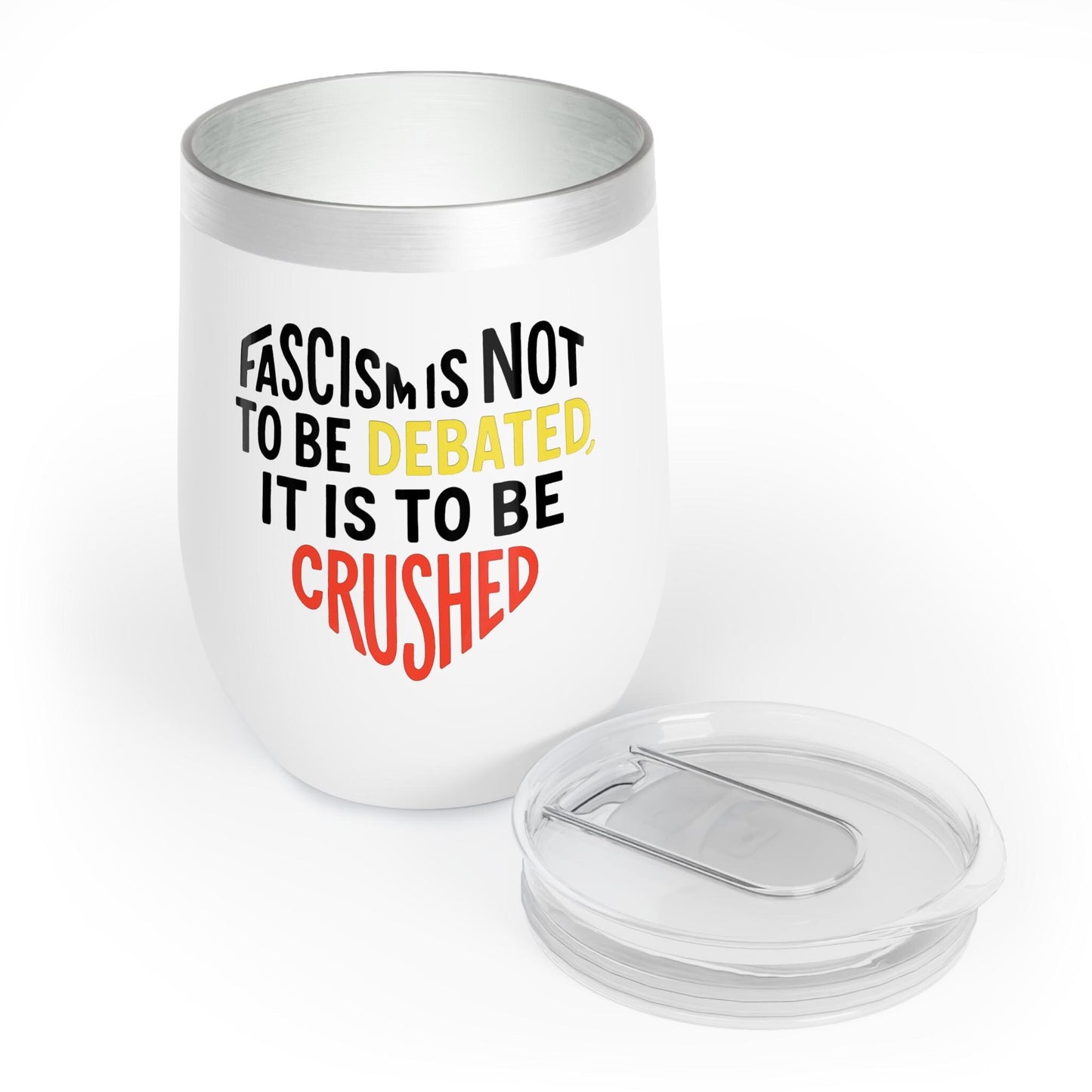 Anti Fascism Wine Tumbler Anti Trump Merch Fuck Trump Accessories Liberal Gift Idea Leftist Merch Anti Fasicsm Decor Socialist Gift Idea