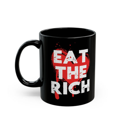 Eat The Rich Mug Anti-Capitalist Coffee Cup Socialist Gift Idea Antifa Merch Fuck Trump Mug Anti Oligarchy Merch Pro Democracy Gift Leftist
