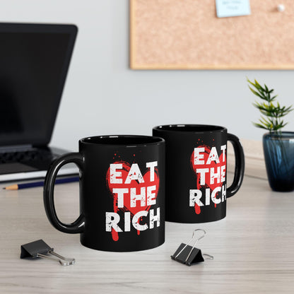 Eat The Rich Mug Anti-Capitalist Coffee Cup Socialist Gift Idea Antifa Merch Fuck Trump Mug Anti Oligarchy Merch Pro Democracy Gift Leftist