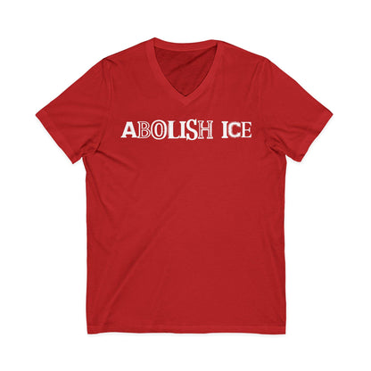Abolish ICE Statement Shirt Bold Political Activism V-Neck Tee Protest Apparel Fuck ICE Merch Chinga La Migra Tee Anti Fascism Anti Racism