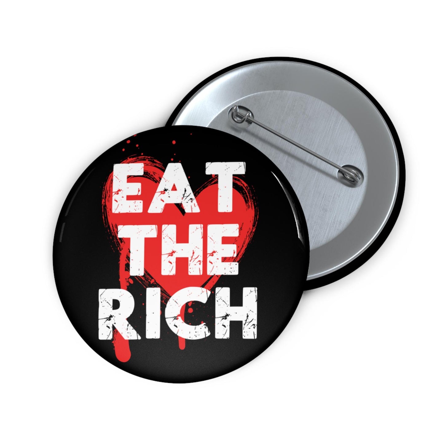 Eat The Rich Enamel Pin Anti-Capitalist Statement Pin Fuck Trump Button No Kings Protest Merch Leftist Accessories Fuck The Patriarchy Pin