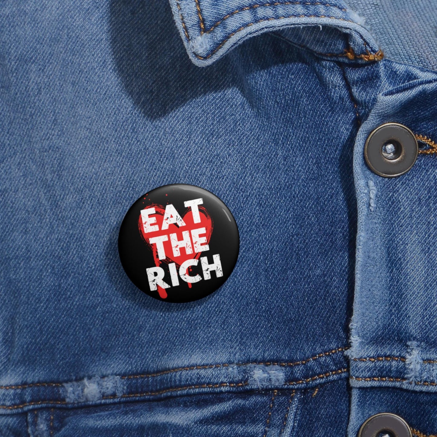 Eat The Rich Enamel Pin Anti-Capitalist Statement Pin Fuck Trump Button No Kings Protest Merch Leftist Accessories Fuck The Patriarchy Pin