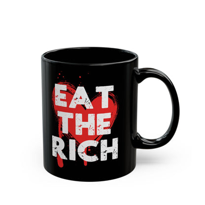 Eat The Rich Mug Anti-Capitalist Coffee Cup Socialist Gift Idea Antifa Merch Fuck Trump Mug Anti Oligarchy Merch Pro Democracy Gift Leftist