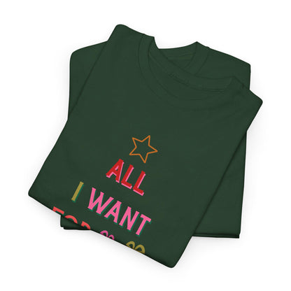 All I Want for Christmas Is Democracy T-Shirt Political Holiday Tee Anti Fascism Christmas Shirt Subtle Anti Trump Holiday Merch